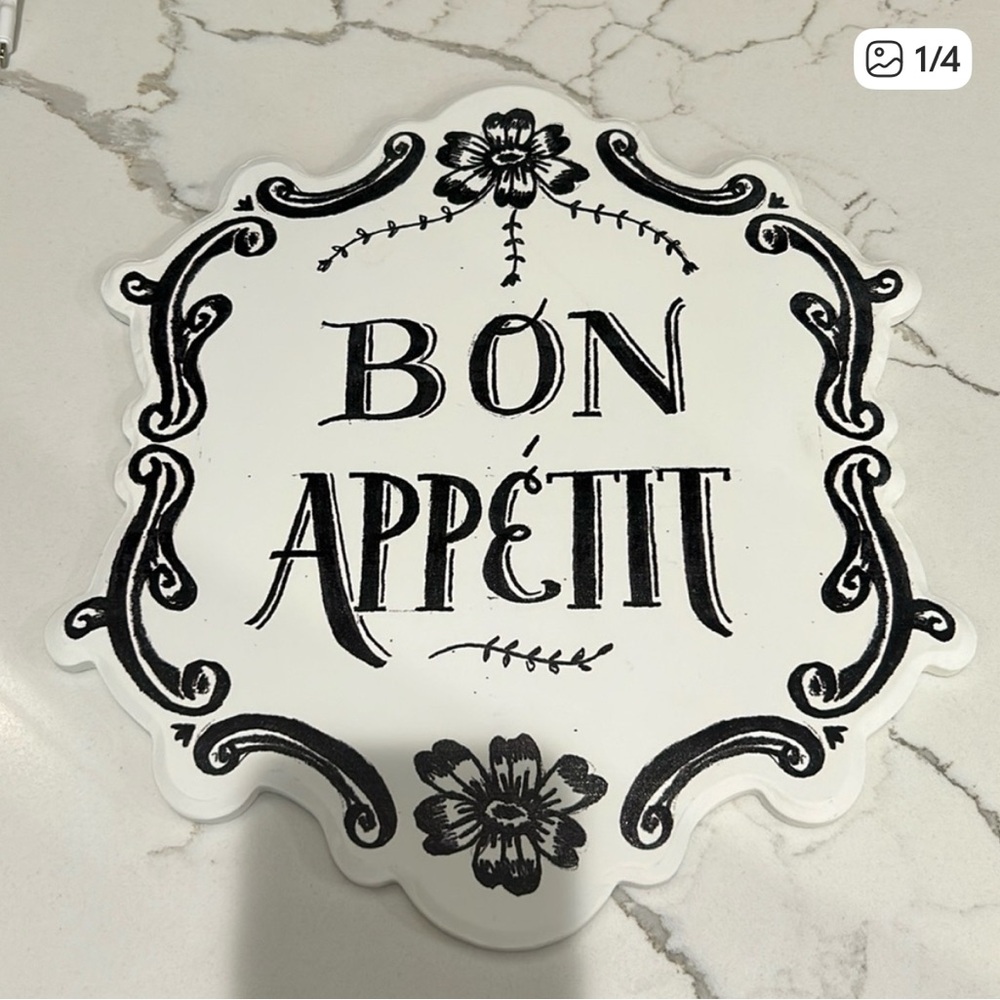 Hobby Lobby Black and White Bon Appétit Wall Decor